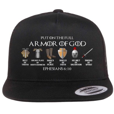 Put On The Full Armor Of God Belt Of Truth Breast Plate Of Flat Bill Trucker Hat