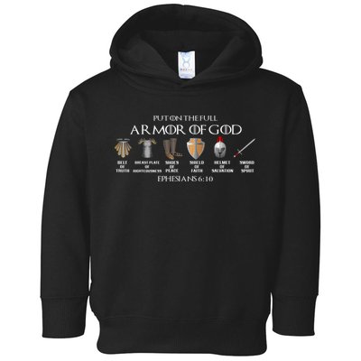 Put On The Full Armor Of God Belt Of Truth Breast Plate Of Toddler Hoodie