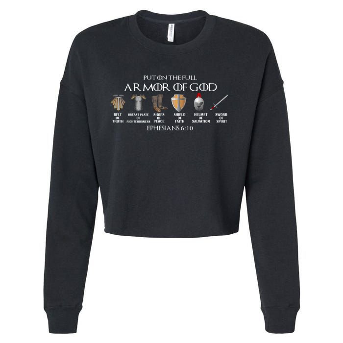 Put On The Full Armor Of God Belt Of Truth Breast Plate Of Cropped Pullover Crew