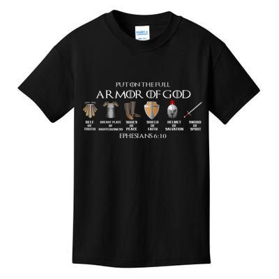 Put On The Full Armor Of God Belt Of Truth Breast Plate Of Kids T-Shirt