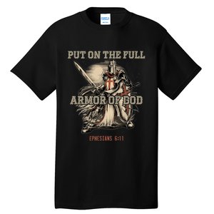 Put On The Full Armor Of God Christian Religious Quote Tall T-Shirt