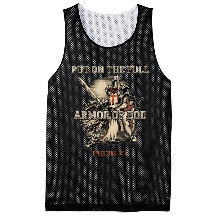 Put On The Full Armor Of God Christian Religious Quote Mesh Reversible Basketball Jersey Tank