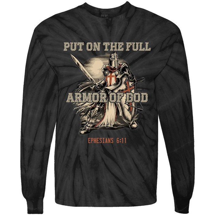 Put On The Full Armor Of God Christian Religious Quote Tie-Dye Long Sleeve Shirt