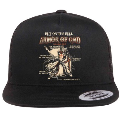 Put On The Full Armor Of God Jesus Flat Bill Trucker Hat