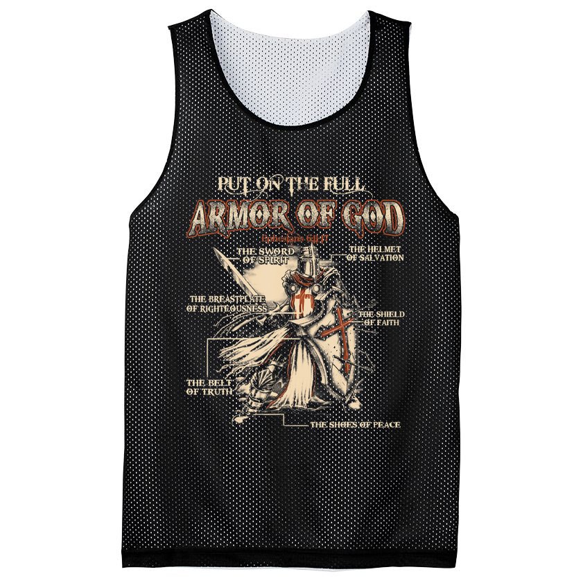 Put On The Full Armor Of God Jesus Mesh Reversible Basketball Jersey Tank