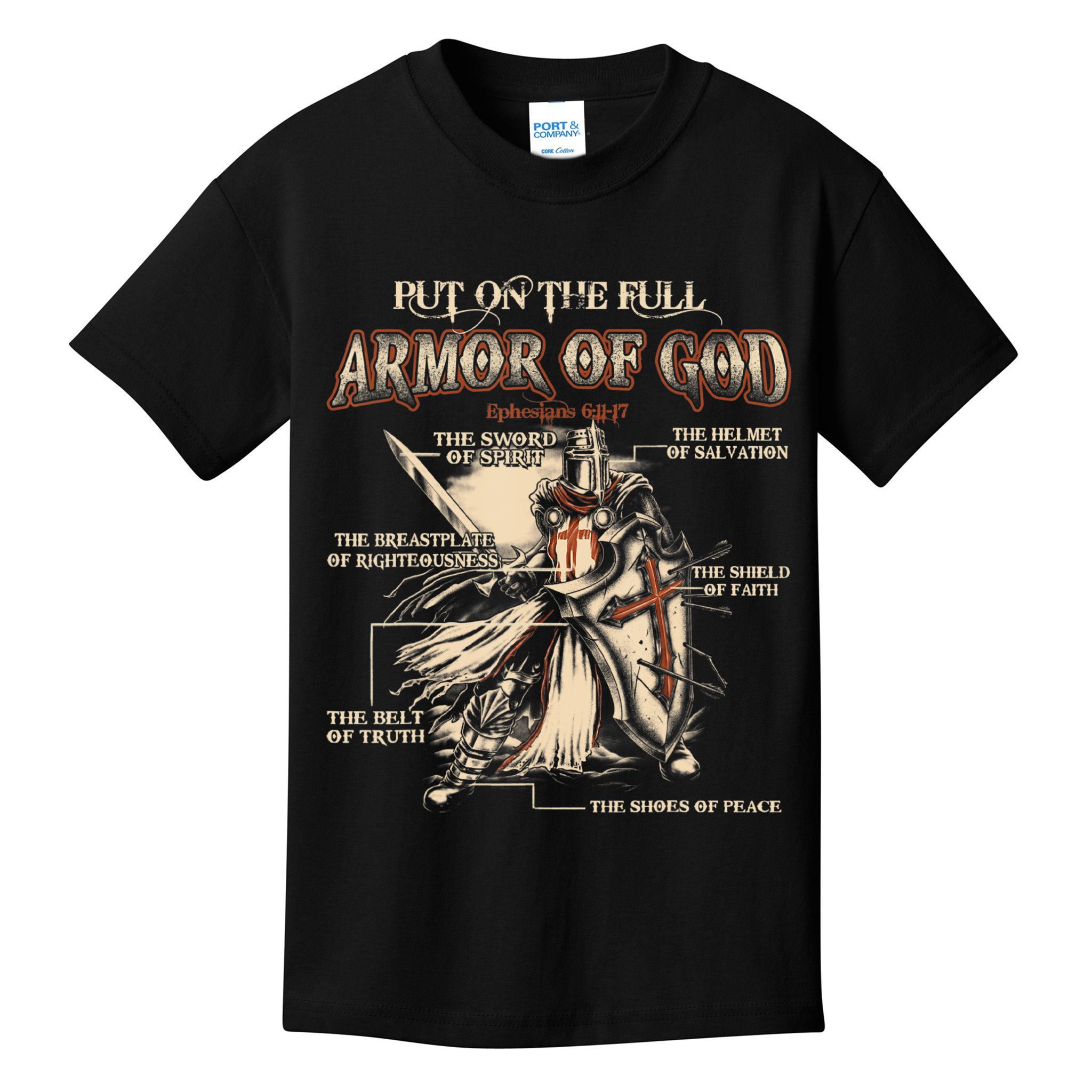 Put On The Full Armor Of God Jesus Kids T-Shirt