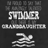 Proud Of Talented Swimmer Granddaughter Adult Drive Performance Visor