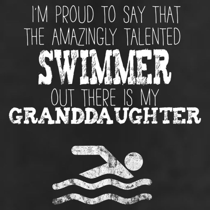 Proud Of Talented Swimmer Granddaughter Adult Drive Performance Visor