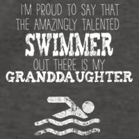 Proud Of Talented Swimmer Granddaughter Vector Backpack