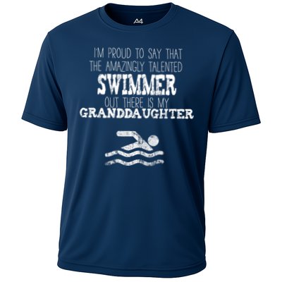Proud Of Talented Swimmer Granddaughter Performance Shirt