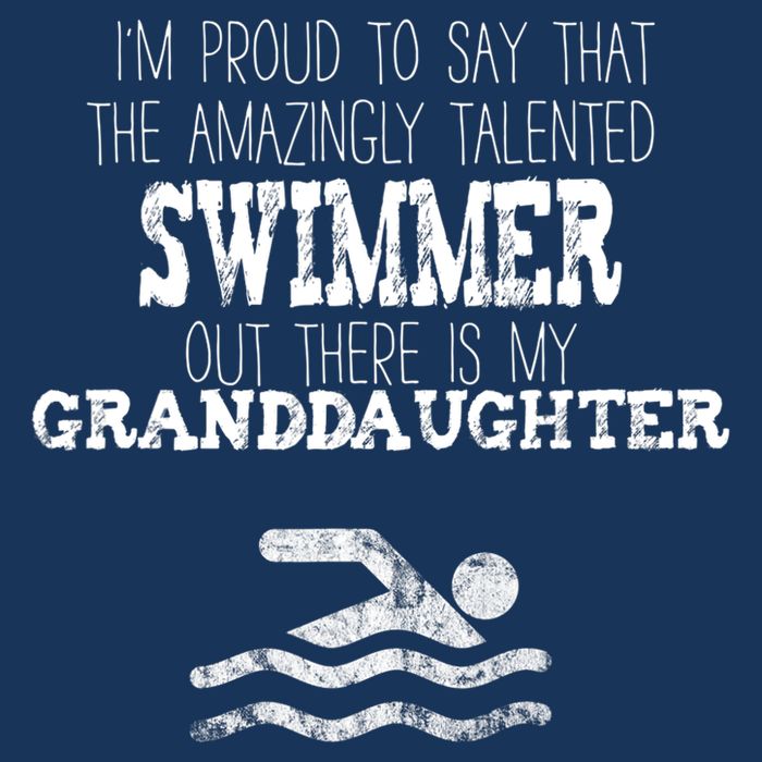 Proud Of Talented Swimmer Granddaughter 16 in Basic Backpack