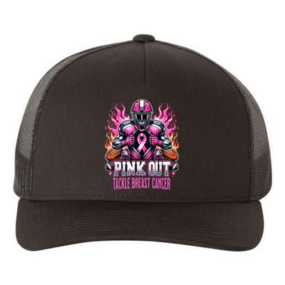 Pink Out Tackle Breast Cancer Awareness Football Yupoong Adult 5-Panel Trucker Hat