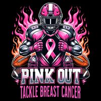 Pink Out Tackle Breast Cancer Awareness Football Apron