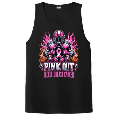 Pink Out Tackle Breast Cancer Awareness Football PosiCharge Competitor Tank