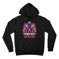 Pink Out Tackle Breast Cancer Awareness Football Tall Hoodie