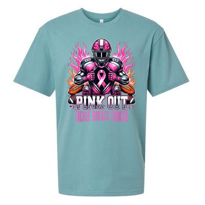 Pink Out Tackle Breast Cancer Awareness Football Sueded Cloud Jersey T-Shirt