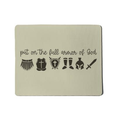 Put On The Full Armor Ofgod Christian Jesus Faith Mousepad