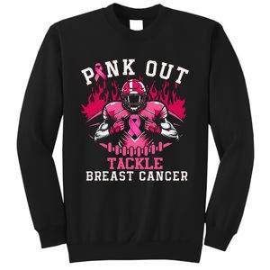 Pin.K Out Tackle Breast Cancer Awareness Football Pin.K Ribbon Sweatshirt