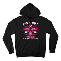 Pin.K Out Tackle Breast Cancer Awareness Football Pin.K Ribbon Tall Hoodie