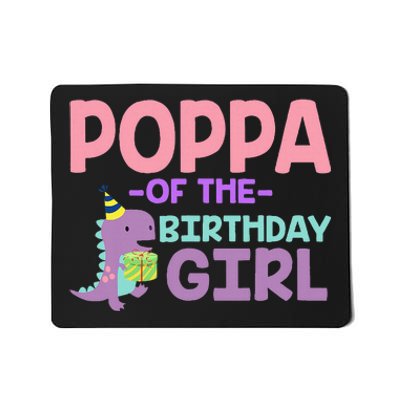 Poppa Of The Birthday For Girl Saurus Rex Dinosaur Party Mousepad