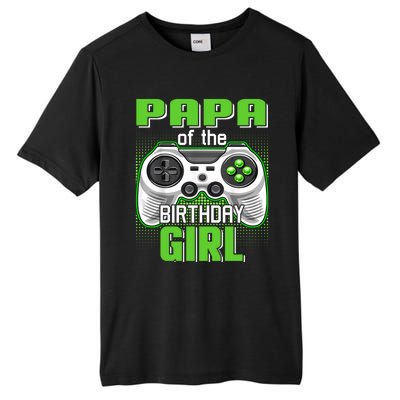 Papa Of The Birthday Video Game Bday Top Gamer Party Gift Tall Fusion ChromaSoft Performance T-Shirt