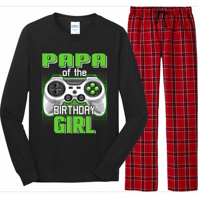 Papa Of The Birthday Video Game Bday Top Gamer Party Gift Long Sleeve Pajama Set