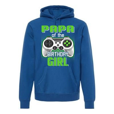 Papa Of The Birthday Video Game Bday Top Gamer Party Gift Premium Hoodie