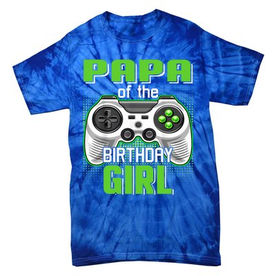 Papa Of The Birthday Video Game Bday Top Gamer Party Gift Tie-Dye T-Shirt