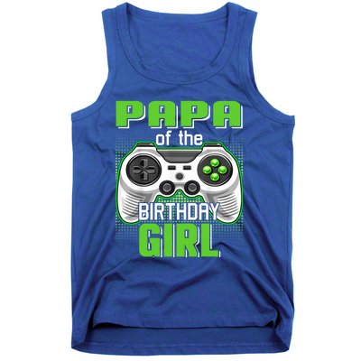 Papa Of The Birthday Video Game Bday Top Gamer Party Gift Tank Top