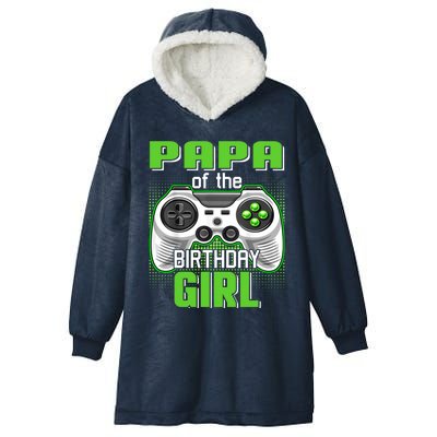 Papa Of The Birthday Video Game Bday Top Gamer Party Gift Hooded Wearable Blanket