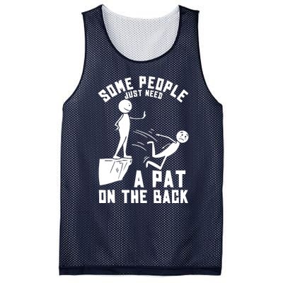 Pat On The Back Funny Mesh Reversible Basketball Jersey Tank