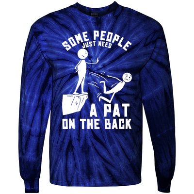 Pat On The Back Funny Tie-Dye Long Sleeve Shirt