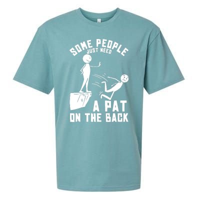 Pat On The Back Funny Sueded Cloud Jersey T-Shirt