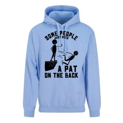 Pat On The Back Funny Unisex Surf Hoodie