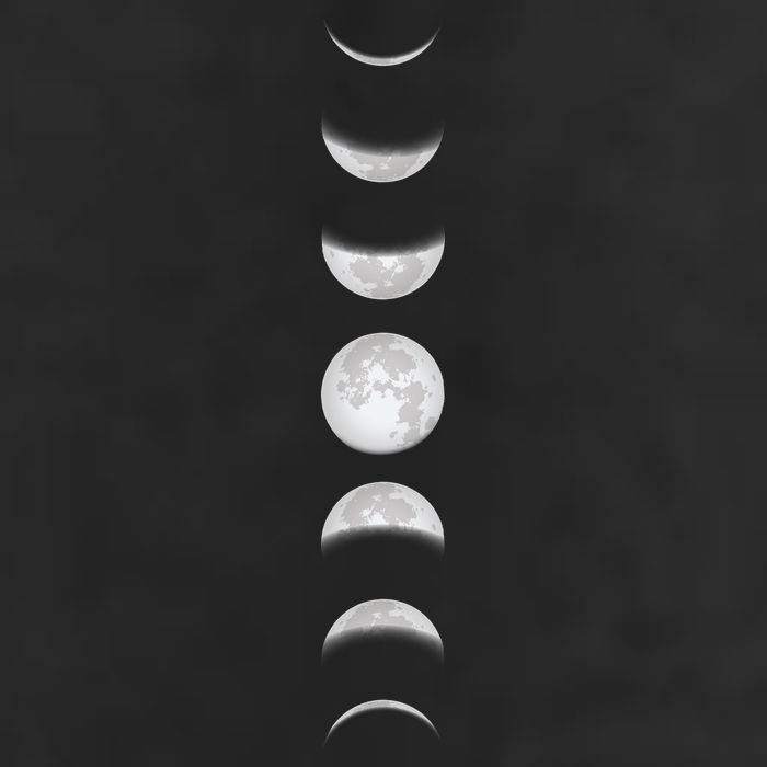 Phases Of The Moon 7 Panel Mesh Trucker Snapback Hat