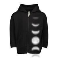 Phases Of The Moon Toddler Zip Fleece Hoodie