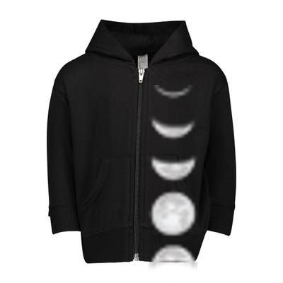 Phases Of The Moon Toddler Zip Fleece Hoodie