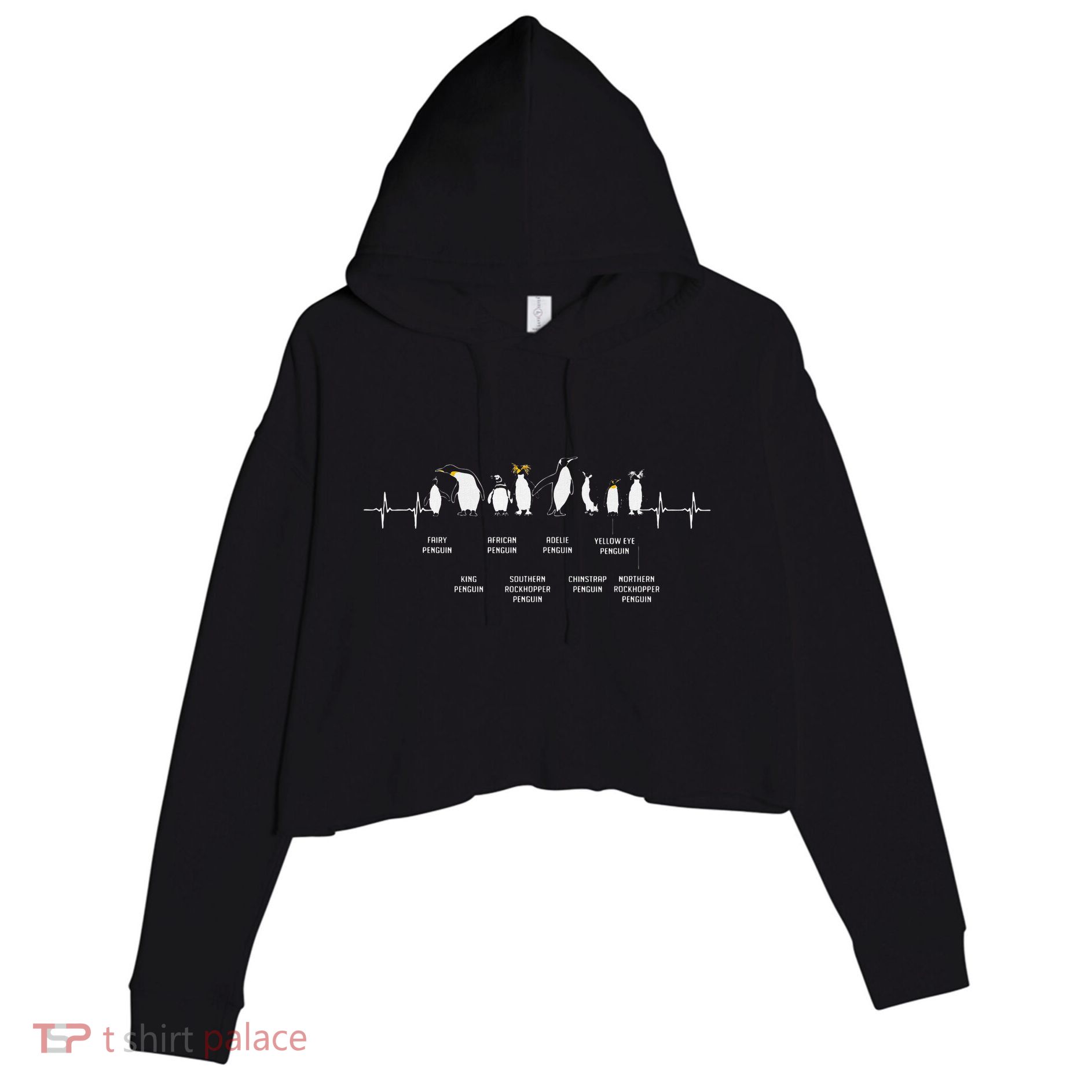 Penguins Of The World Antarctic Penguin Penguins Lover Crop Fleece Hoodie