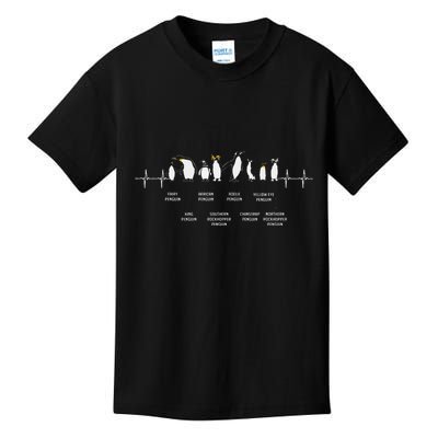 Penguins Of The World Antarctic Penguin Penguins Lover Kids T-Shirt