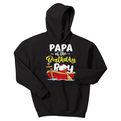 Papa Of The Birthday Fishing Fisherman Family Bday Kids Hoodie