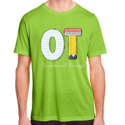 Pediatric Occupational Therapy Cute Pencil Back To School Adult ChromaSoft Performance T-Shirt