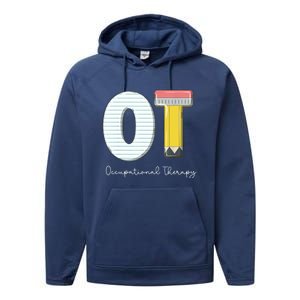 Pediatric Occupational Therapy Cute Pencil Back To School Performance Fleece Hoodie