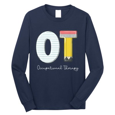 Pediatric Occupational Therapy Cute Pencil Back To School Long Sleeve Shirt