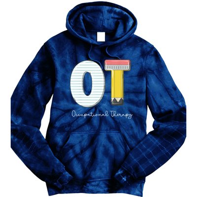 Pediatric Occupational Therapy Cute Pencil Back To School Tie Dye Hoodie