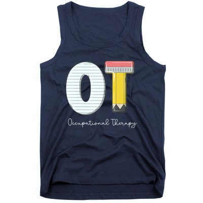 Pediatric Occupational Therapy Cute Pencil Back To School Tank Top