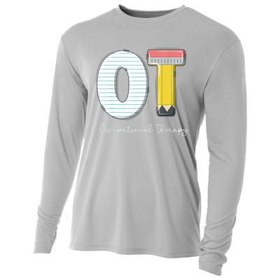 Pediatric Occupational Therapy Cute Pencil Back To School Cooling Performance Long Sleeve Crew