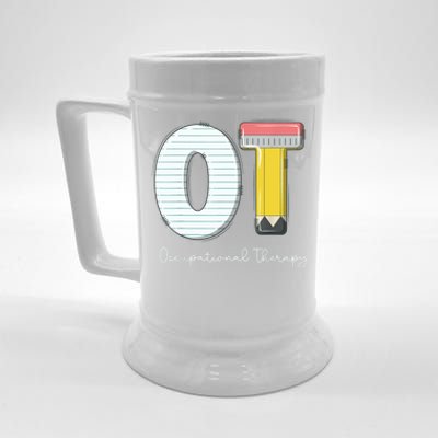 Pediatric Occupational Therapy Cute Pencil Back To School Beer Stein