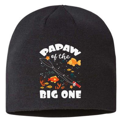 Papaw Of The Big One Birthday Fishing Theme Bday Celebration Sustainable Beanie