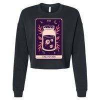 Potion Tarot Card Cropped Pullover Crew