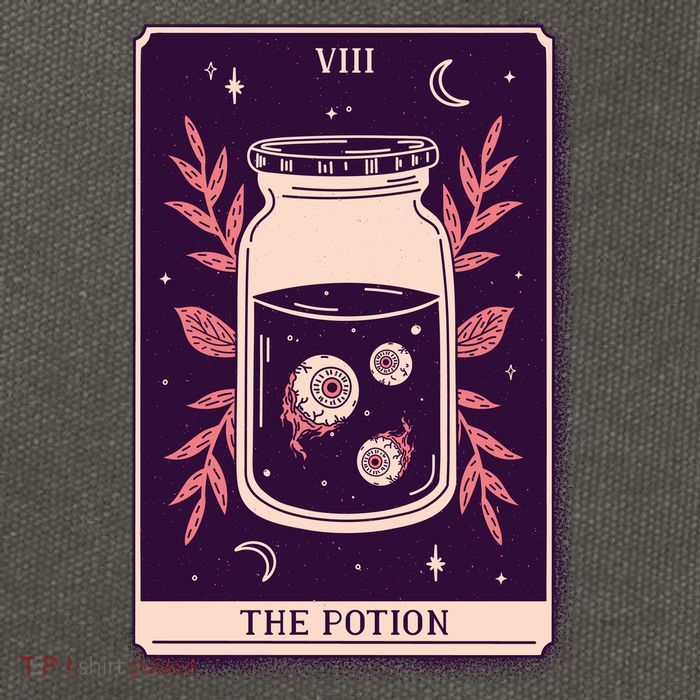 Potion Tarot Card Cotton Canvas Backpack